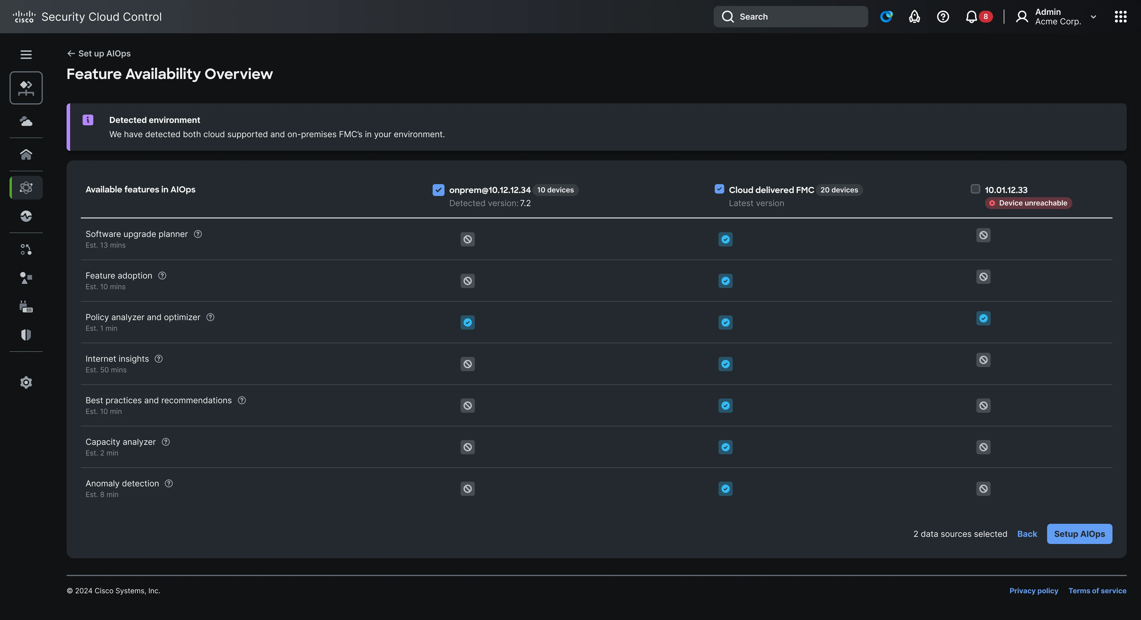 Capability availability states across multiple devices and deployment configurations