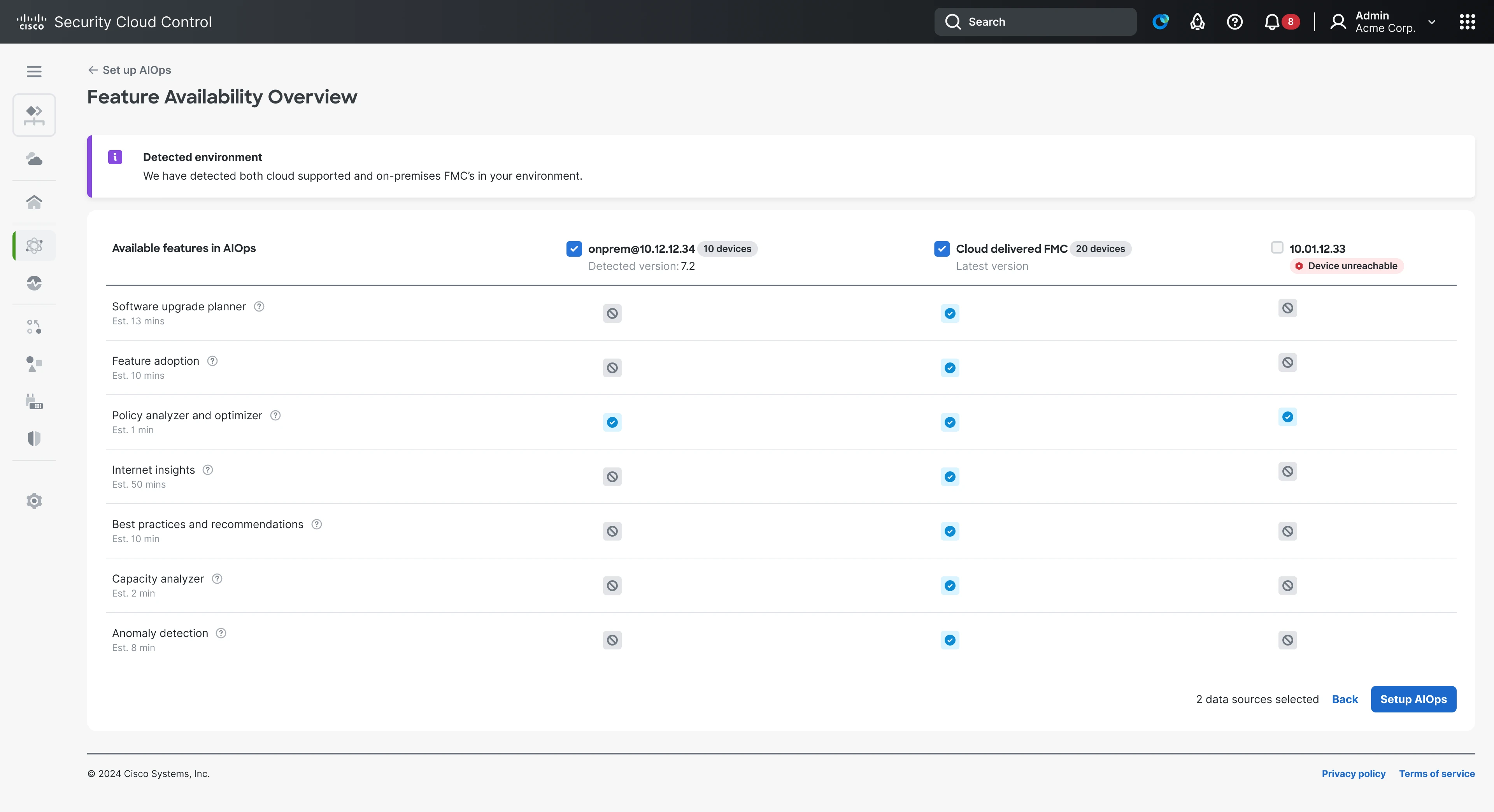 Capability availability states across multiple devices and deployment configurations
